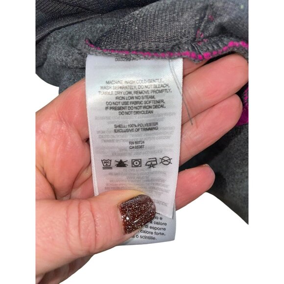 Columbia Womens Full-Zip Fleece Jacket L Gray & Pink Polyester *Like New* - Picture 4 of 7